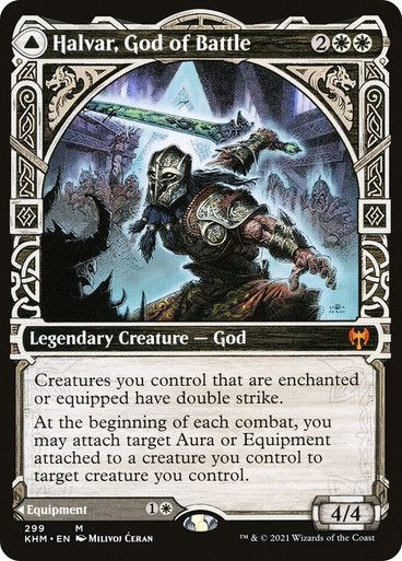 Magic the Gathering Halvar, God of Battle Showcase Kaldheim Greenhills