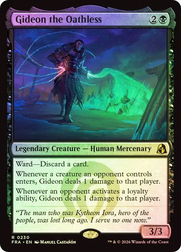 Magic the Gathering Gideon the Oathless Foil Reality Fracture Festival