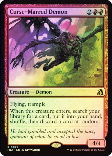 Magic the Gathering Curse-Marred Demon Foil Reality Fracture Glorietta 2