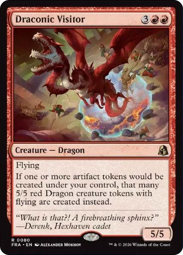 Magic the Gathering Draconic Visitor  Reality Fracture Greenhills