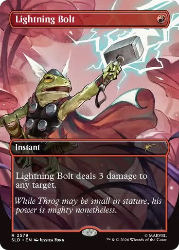 Magic the Gathering Lightning Bolt Marvel Secret Lair Greenhills