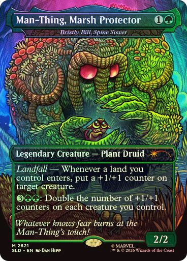 Magic the Gathering Man-Thing, Marsh Protector Foil Marvel Secret Lair Greenhills
