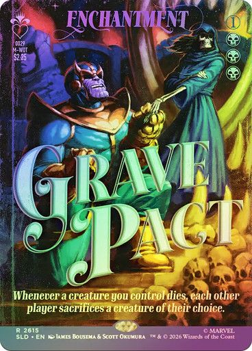 Magic the Gathering Grave Pact Foil Marvel Secret Lair Greenhills