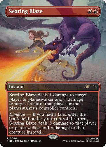 Magic the Gathering Searing Blaze Marvel Secret Lair Greenhills