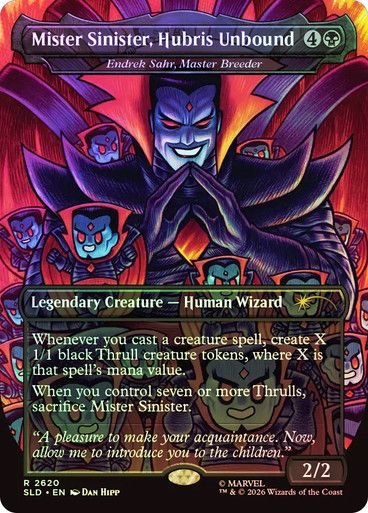 Magic the Gathering Mister Sinister, Hubris Unbound Foil Marvel Secret Lair Greenhills