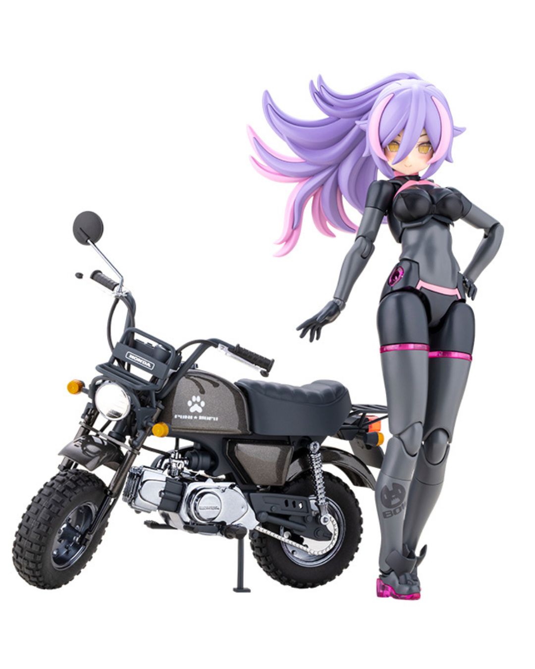 PRE-ORDER Kotobukiya Megami Device Puni Mofu Racing Lang with Honda Z50J Gorilla Plastic Model Kit