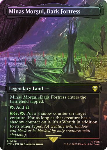 Magic the Gathering Minas Morgul, Dark Fortress Foil The Lord of the Rings Commander Festival