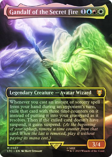 Magic the Gathering Gandalf of the Secret Fire Foil The Lord of the Rings Commander Festival