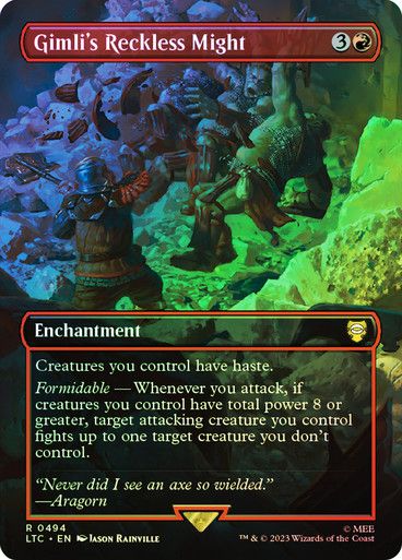 Magic the Gathering Gimli's Reckless Might Foil The Lord of the Rings Commander Festival