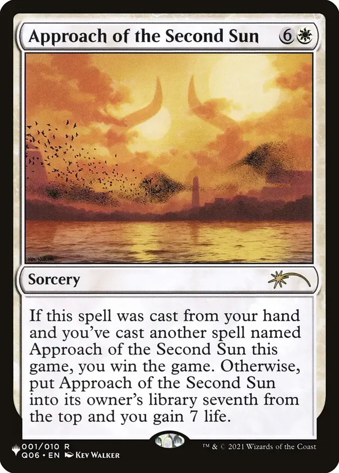 Magic the Gathering Approach of the Second Sun The List Greenhills