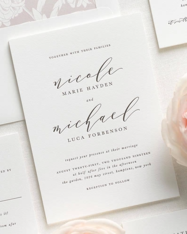 Invitación Personalizada Giara (Tipográfica)