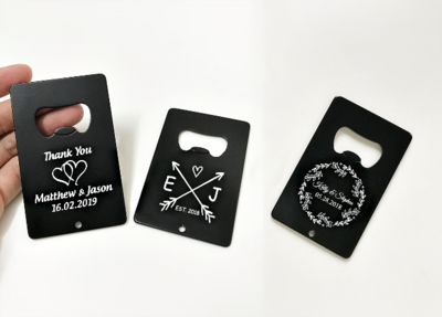 Destapador Tarjeta Negro (Set de 10-100 unidades)