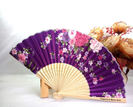 Abanicos Personalizados Patrón Fiberia (Set de 50-150 unidades)
