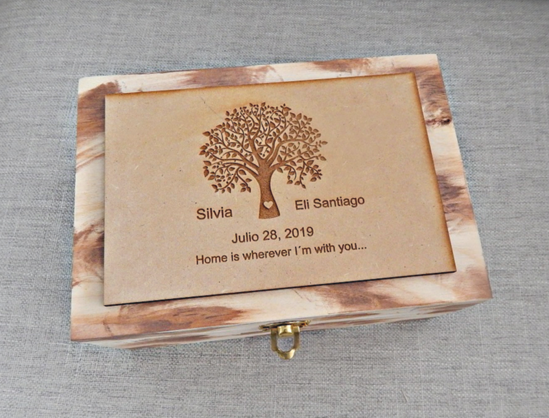 Caja Personalizada Urcenea + Corazones / Caja de Deseos