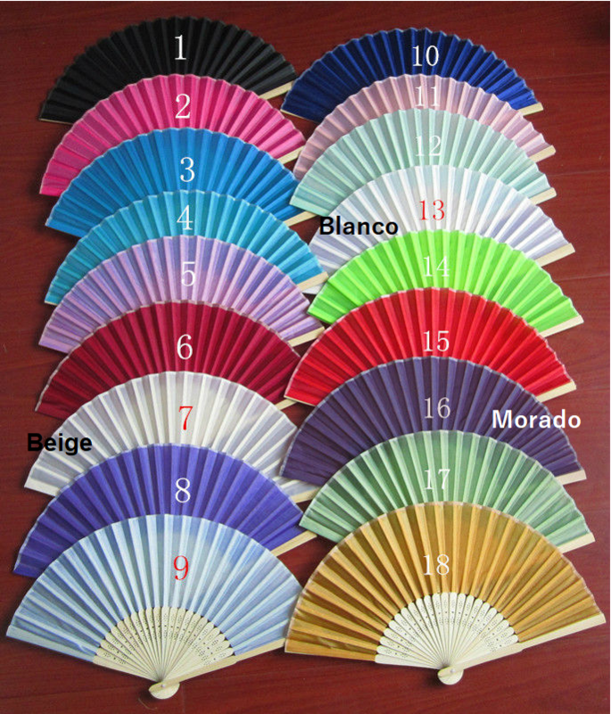 Abanicos Personalizados Color Sólido Fiboma (Set de 50-150 unidades)