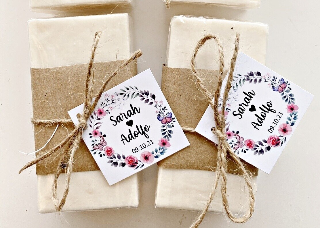 Detalles para bodas jabones artesanales personalizados