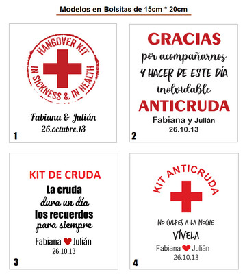 Kit de Cruda/ Kit Anticruda / Hang Over Kit (Set de 50-150 unidades)