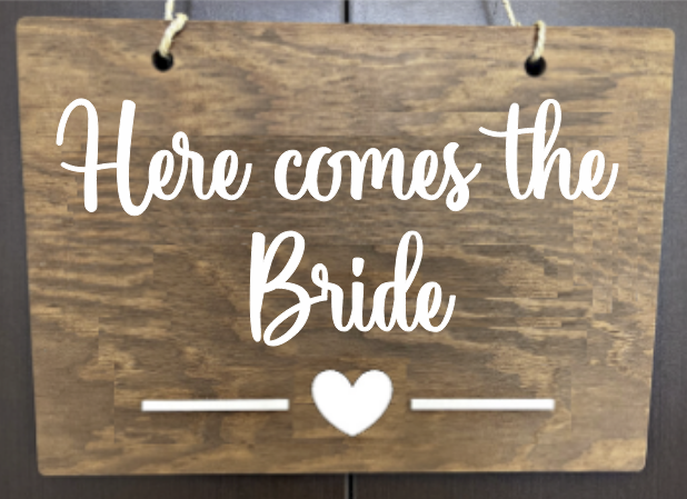 Letrero Here Comes the Bride / Save the Date