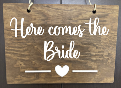 Letrero Here Comes the Bride / Save the Date