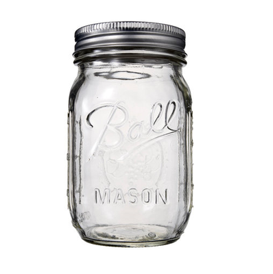Frasco Mason Jar 16oz Ciroba Tapa Regular y Perforada / Set de 5-100