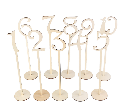 Letreros para Enumerar Mesas Nobamia 2mm (Números 1-20) / Números de Mesa
