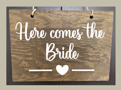 Letrero Here Comes the Bride / Save the Date