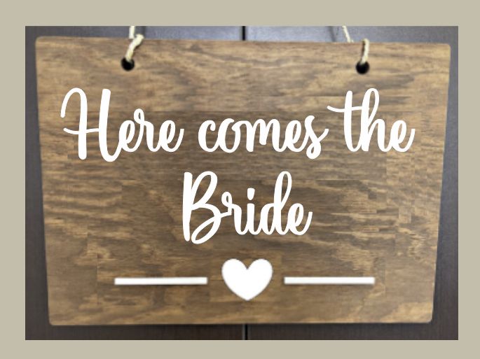 Letrero Here Comes the Bride / Save the Date