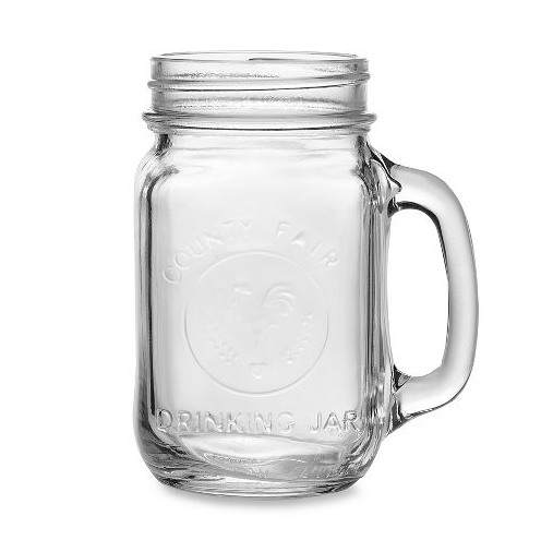 Frasco Mason Jar 16oz County Fair Cubrina / Set de 5-100