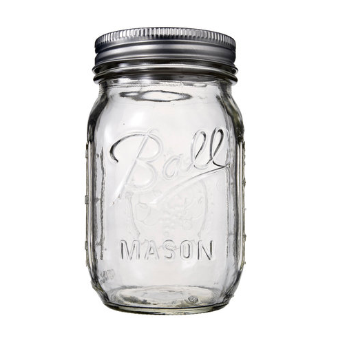 Frasco Mason Jar 16oz Ciroba Tapa Regular y Perforada / Set de 5-100
