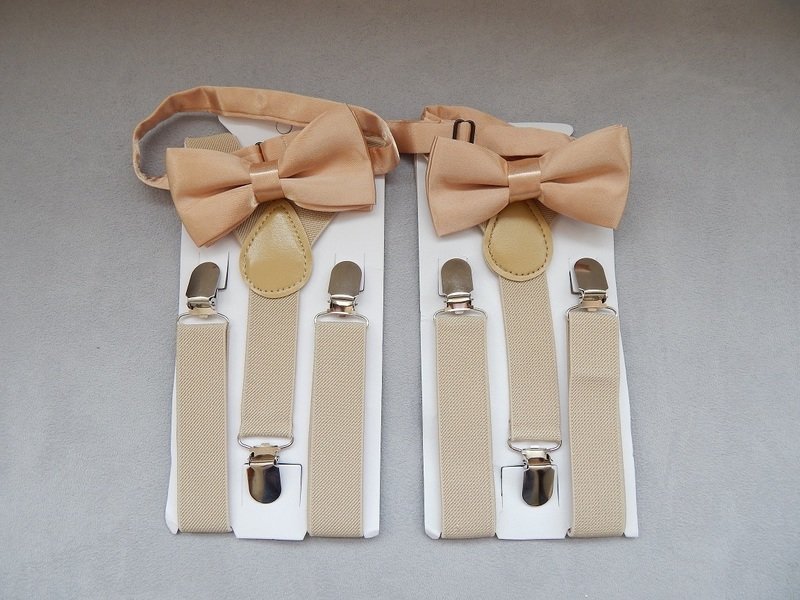 Combo Corbata/Pajarita (Moño) y Tirantes para Niño