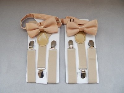 Combo Corbata/Pajarita (Moño) y Tirantes para Niño