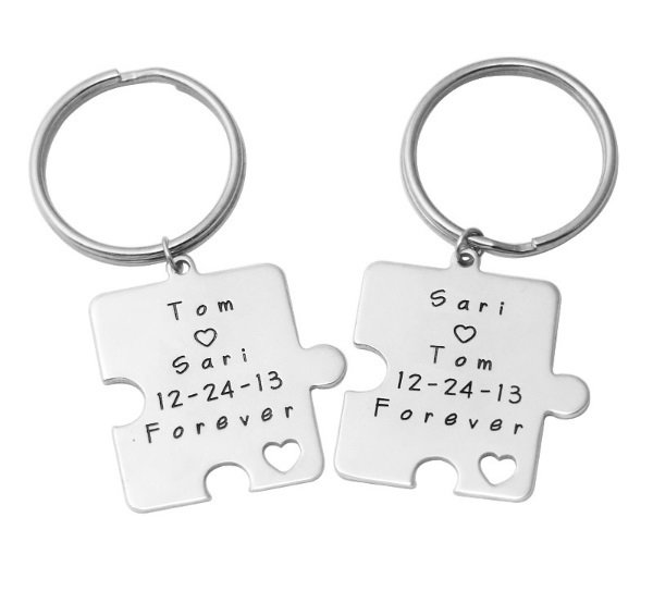 Set de Dos Llaveros de Pareja Personalizados Fiacuma