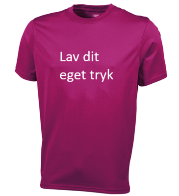 Sports T-shirt med 1-farvet tryk - Pink Sports T-shirt med 1-farvet tryk - Pink