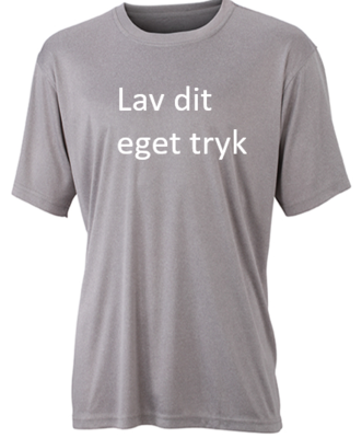 Sports T-shirt med 1-farvet tryk - Lys grå Sports T-shirt med 1-farvet tryk - Lys grå