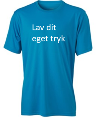 Sports T-shirt med 1-farvet tryk - Lys blå Sports T-shirt med 1-farvet tryk - Lys blå