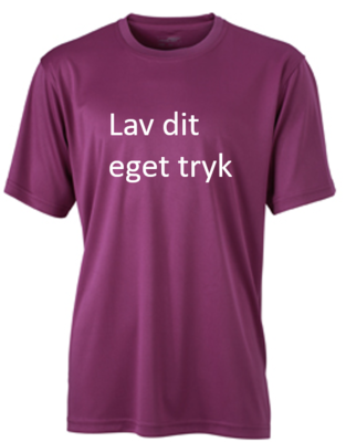Sports T-shirt med 1-farvet tryk - Lilla Sports T-shirt med 1-farvet tryk - Lilla