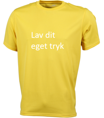 Sports T-shirt med 1-farvet tryk - Gul Sports T-shirt med 1-farvet tryk - Gul