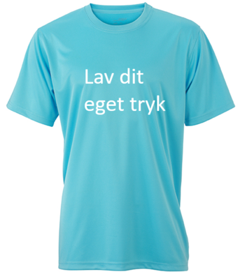 Sports T-shirt med 1-farvet tryk - Tyrkis Sports T-shirt med 1-farvet tryk - Tyrkis