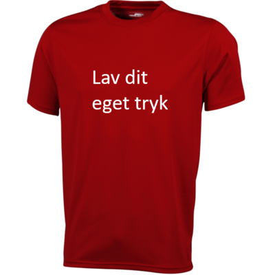 Sports T-shirt med 1-farvet tryk - Rød Sports T-shirt med 1-farvet tryk - Rød