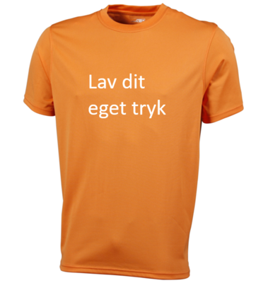 Sports T-shirt med 1-farvet tryk - Orange Sports T-shirt med 1-farvet tryk - Orange