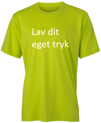 Sports T-shirt med 1-farvet tryk - Ocideret gul Sports T-shirt med 1-farvet tryk - Ocideret gul