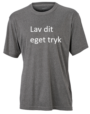 Sports T-shirt med 1-farvet tryk - Grå Sports T-shirt med 1-farvet tryk - Grå