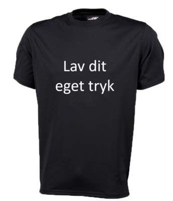 Sports T-shirt med 1-farvet tryk - Sort Sports T-shirt med 1-farvet tryk - Sort