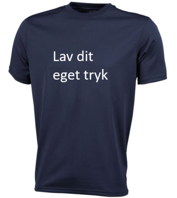 Sports T-shirt med 1-farvet tryk - Marine blå Sports T-shirt med 1-farvet tryk - Marine blå