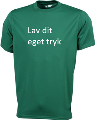 Sports T-shirt med 1-farvet tryk - Grøn Sports T-shirt med 1-farvet tryk - Grøn