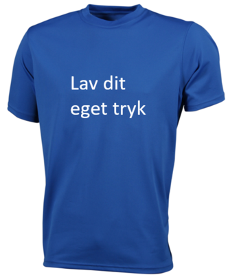 Sports T-shirt med 1-farvet tryk - Blå Sports T-shirt med 1-farvet tryk - Blå