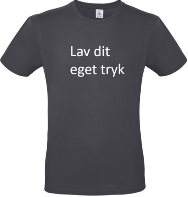 T-shirt med 3-farvet tryk - Mørke grå T-shirt med 3-farvet tryk - Mørke grå