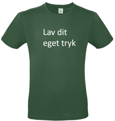 T-shirt med 3-farvet tryk - Mørke grøn T-shirt med 3-farvet tryk - Mørke grøn