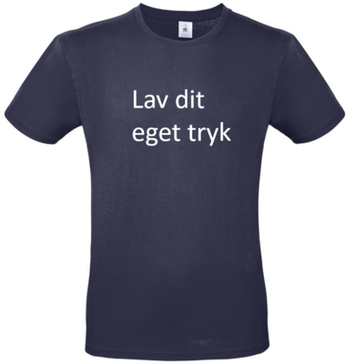 T-shirt med 3-farvet tryk - Mørke blå T-shirt med 3-farvet tryk - Mørke blå