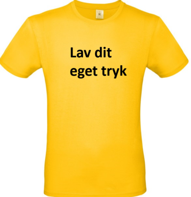 T-shirt med 3-farvet tryk - Mørke gul T-shirt med 3-farvet tryk - Mørke gul